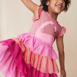 NWT Mini Boden Tulle Layered Logo Dress